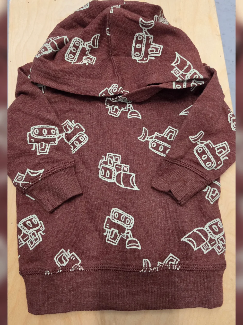 Carter's Brown Robot Print Hoodie & Jogger Set